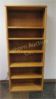 Oak Shelf Unit w/ 5 Shelves