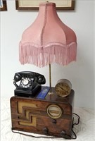 Philco 37-62 Clock Radio, Lamp, Telephone Outfit
