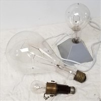 Antique Light Bulbs, Largest 12", Wirt Dim-A-Lite