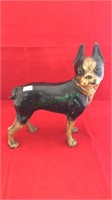 Hubly cast-iron Boston terrier doorstop, 9 inches
