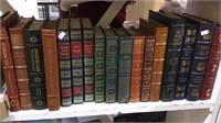 Set of 17 collectors leather bound books, classic