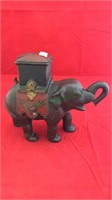 Cast iron mechanical elephant bank, insert
