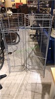 Pair of wire shelf basket with adjustable