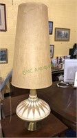 Mid century modern pottery lamp with the original