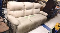Leather double reclining sofa, everything works