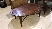 Mahogany Chippendale butler table with brass