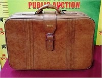 78 - FLYING TIME LEATHER SUITCASE