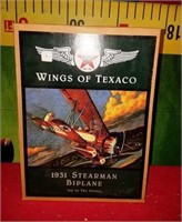 43 - COLLECTIBLE IN BOX WINGS OF TEXACO BIPLANE