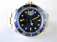 18K/Stainless Rolex Submariner, Blue Dial