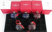 Five Waterford Crystal Christmas Ornaments