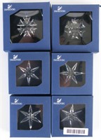 Six Swarovski Crystal 'Little Star' Ornaments