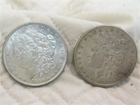 1880 & 80-O (2) MORGAN SILVER DOLLARS MS+
