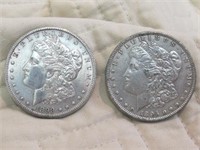 1886 & 1899-O (CHOICE) MORGAN SILVER DOLLARS