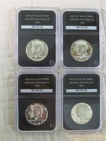 4 -40% SILVER HALVES 1968 69 70 76 ALL "S"
