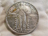 1927 STANDING QUARTER AU BEAUTIFUL COIN