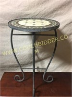 Iron base patio table