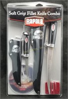 New Rapala Soft Grip Fillet Knife Combo Set