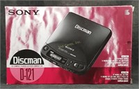 New Sony Discman D-121 Compact Cd Player Vintage