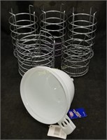 Lot Of New Metal Wire Containers & Funnels