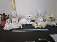 Cat figurines; some Homco