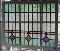 STAINED GLASS WINDOW PANELS MEASURE 20" X 24" 2 X