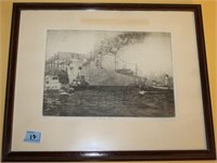"THE LIBERTY SHIP" ORIGINAL ETCHING BY DON SWANN