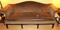 CAMEL BACK SOFA STRAIGHT LEG MAHOGANY FRAME 6'