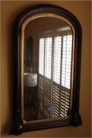 WALNUT WALL MIRROR SHELL DESIGN 25" X 42"