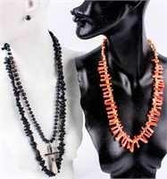 Jewelry Lot Pearl, Baltic Amber & Coral Necklaces
