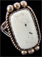 Jewelry Sterling Silver White Stone Ring