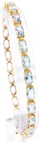 Jewelry 14kt Yellow Gold Aquamarine Bracelet