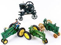 Toy Die-Cast Metal and Tin John Deere Tractors
