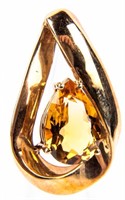 Jewelry 10kt Yellow Gold Citrine Pendant