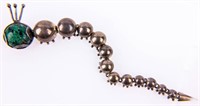 Jewelry Sterling Silver Worm / Caterpillar Brooch