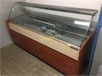 Refrigerated Curved Glass Display Case w/