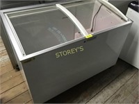 Fogel 48" Sliding Top Glass Freezer on Wheels