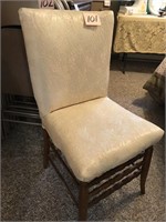 ANTIQUE UPHOLSTERED SIDE CHAIR