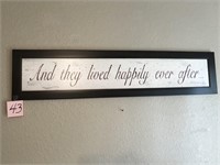 "AND THEY LIVED HAPPILY EVER AFTER" WOODEN SIGN