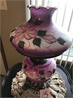 VINTAGE HAND PAINTED GONE WITH THE WIND STYLE LAMP