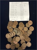48 Canadian Pennies