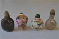 4 Antique Asian Snuff Bottles