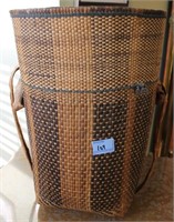 HAND WOVEN ASIAN BASKET WITH STRAP