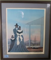 "UNITED" BY WILLIAM BILL RABBIT 1986 FRAMED AND