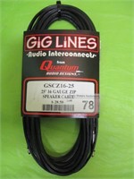 25'  16 Gauge Zip Speaker Cable