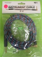 10' Cloth TS Male St to Rt Angle 20 awg