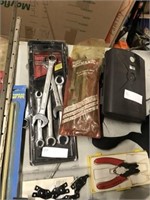 LOT OF WRENCHES AND TOOLS