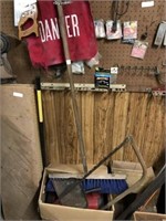 PUSH BROOM, BOW SAW AND MISC.