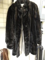 Vintage Black Fur Long Length Coat