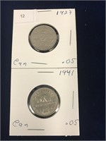 Two Canadian Nickels