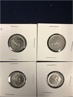 Four 1967  Canadian Centennial Nickels